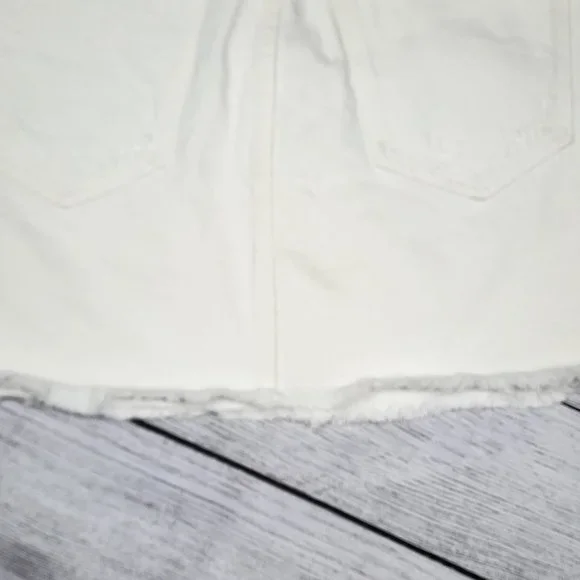Zara Denim Skirt White Distressed, Size S - Picture 7 of 13